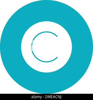 Copyright icon vector image. Suitable for mobile application web application and print media. Stock Vector