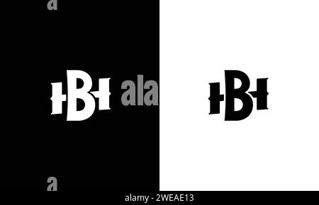 HB Letter logo alphabet monogram initial based icon design Stock Vector