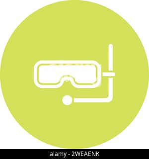 Diving Mask icon vector image. Suitable for mobile application web application and print media. Stock Vector