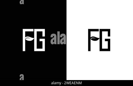 letter FG logo design, Minimalist FG initial based vector icon. Stock Vector