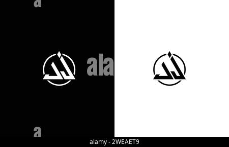 JJ Letter Logo Design. JJ letter logo Vector Illustration Stock Vector