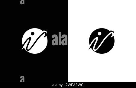 Alphabet letters Initials Monogram logo IV, VI, I and V Stock Vector