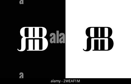 RB, R, B abstract letters logo monogram Stock Vector