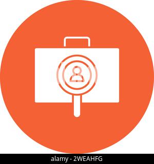 Employees Search icon vector image. Stock Vector