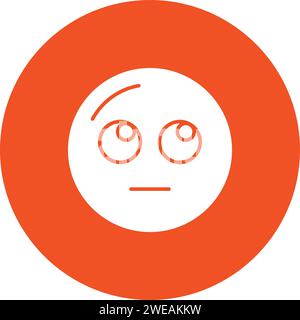 Face with Rolling Eyes icon vector image. Stock Vector