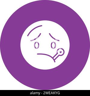 Face with Thermometer icon vector image. Stock Vector