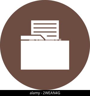 File in Folder icon vector image. Stock Vector