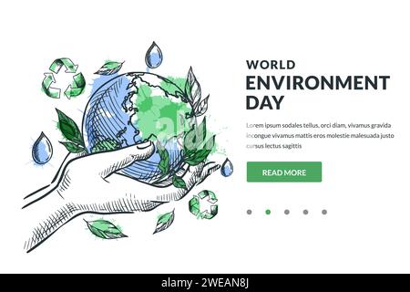 Continuous one line drawing hand holds tree. World environment day concept.  Single line draw design vector graphic illustration. 23615336 Vector Art at  Vecteezy
