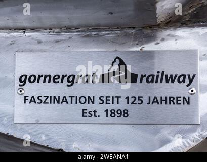 Zermatt, Switzerland - September 23, 2023: The Gornergrat Railway in Zermatt is an electrically operated cog railway on the Gornergrat in the Monte Ro Stock Photo