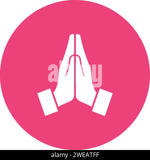 Folded Hands icon vector image. Stock Vector