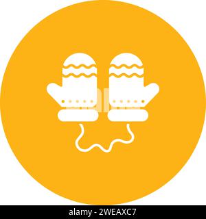 Gloves icon vector image. Stock Vector