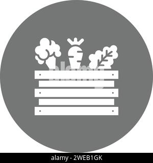 Harvested Vegetable icon vector image. Stock Vector