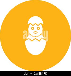 Hatched Egg icon vector image. Stock Vector