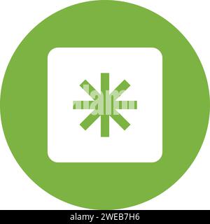 Keycap Asterisk icon vector image. Stock Vector