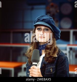 Goldie Ens, österreichische Geschäftsfrau und Sängerin, vor allem durch ihren Austropop-Hit „Goodbye Joe“ bekannt, Österreich um 1975. Stock Photo