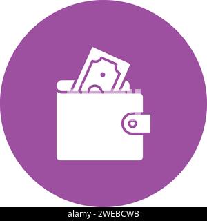Money in Wallet icon vector image. Suitable for mobile application web application and print media. Stock Vector