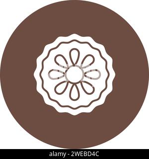 Moon Cake icon vector image. Suitable for mobile application web application and print media. Stock Vector