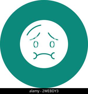 Nauseated Face icon vector image. Suitable for mobile application web application and print media. Stock Vector