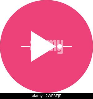 NOT Gate icon vector image. Suitable for mobile application web application and print media. Stock Vector