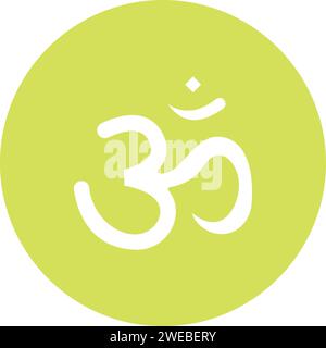 Om icon vector image. Suitable for mobile application web application and print media. Stock Vector