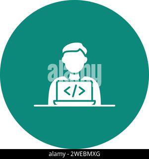 Programmer icon vector image. Suitable for mobile application web application and print media. Stock Vector