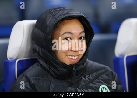 24th January 2024; Stamford Bridge, Chelsea, London, England: UEFA Womens Champions League Football, Chelsea versus Real Madrid Femenino; Lauren James of Chelsea Stock Photo