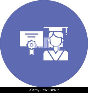 Receiving Diploma icon vector image. Suitable for mobile application web application and print media. Stock Vector