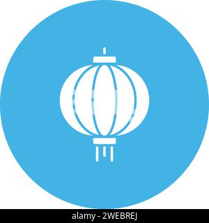 Red Paper Lantern icon vector image. Suitable for mobile application web application and print media. Stock Vector