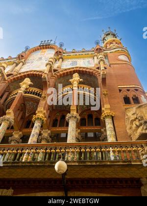 Exterior balcony of the Palau de la Música Catalana, Barcelona Stock Photo