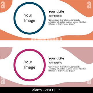 Rectangular colorful banners template for marketing or branding with copy space Stock Vector