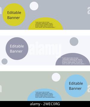 Rectangular colorful banners template for marketing or branding with copy space Stock Vector
