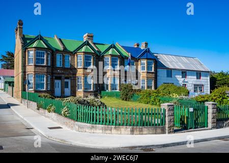 The Jubilee Villas at Stanley, the Falkland Islands, United Kingdom. Stock Photo