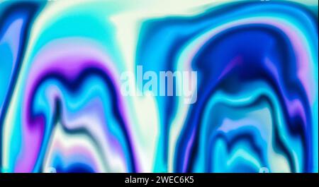 Abstract Iridescent holographic textured background. Liquid Paint effect Stock Photo