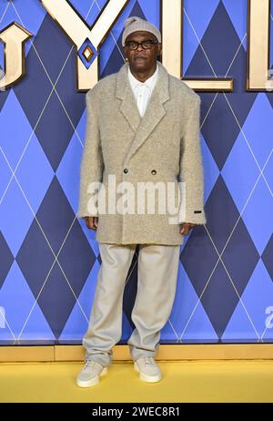 London, UK. January 24th, 2024. Samuel L. Jackson arriving at the Argylle World Premiere, Odeon Luxe, Leicester Square, London. Credit: Doug Peters/EMPICS/Alamy Live News Stock Photo