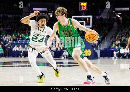 January 24, 2024: Notre Dame Leprechaun performs during NCAA basketball ...