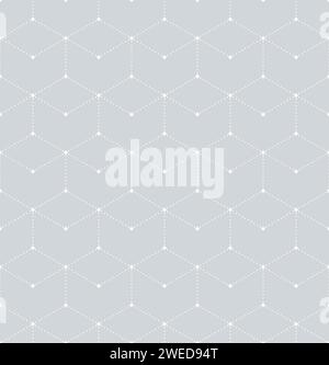 Geometrical dot pattern background - grey abstract vector illustration ...
