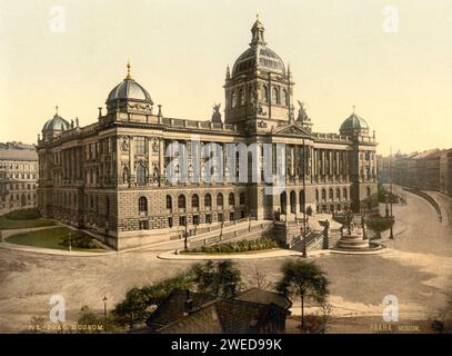 National Museum or Národní muzeum, Prague, Czech Republic ca. 1890-1900 Stock Photo