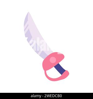 Sword vector icon element illustration in cartoon style Stock Vector