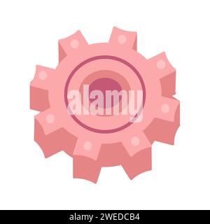 Gear vector icon element illustration in cartoon style Stock Vector