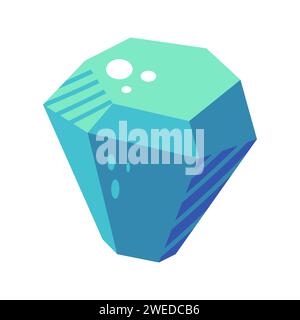 Gemstone vector icon element illustration in cartoon style Stock Vector