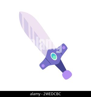 Sword vector icon element illustration in cartoon style Stock Vector