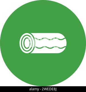 Cream swiss roll icon vector image. Stock Vector