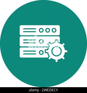 Database Settings icon vector image. Stock Vector