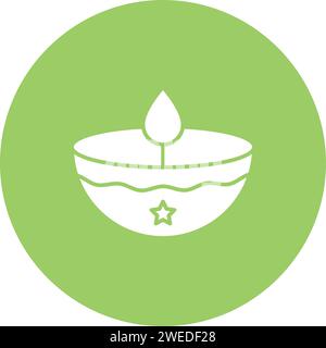 Diya Lamp icon vector image. Stock Vector