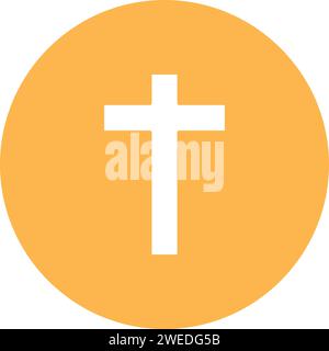 Latin Cross icon vector image. Stock Vector