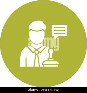 Legal Advisor icon vector image. Suitable for mobile application web application and print media. Stock Vector
