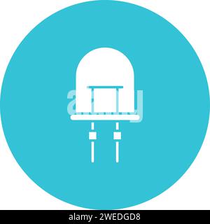Light Emitting Diode icon vector image. Stock Vector