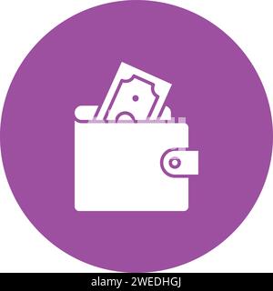 Money in Wallet icon vector image. Suitable for mobile application web application and print media. Stock Vector