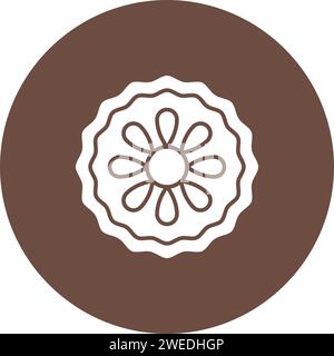 Moon Cake icon vector image. Suitable for mobile application web application and print media. Stock Vector