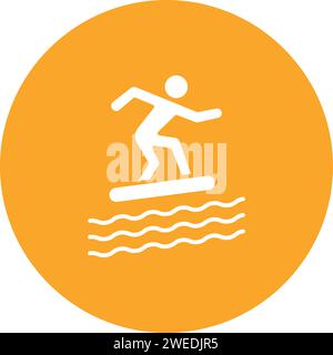 Person surfing vector icon isolated on transparent background, Person ...